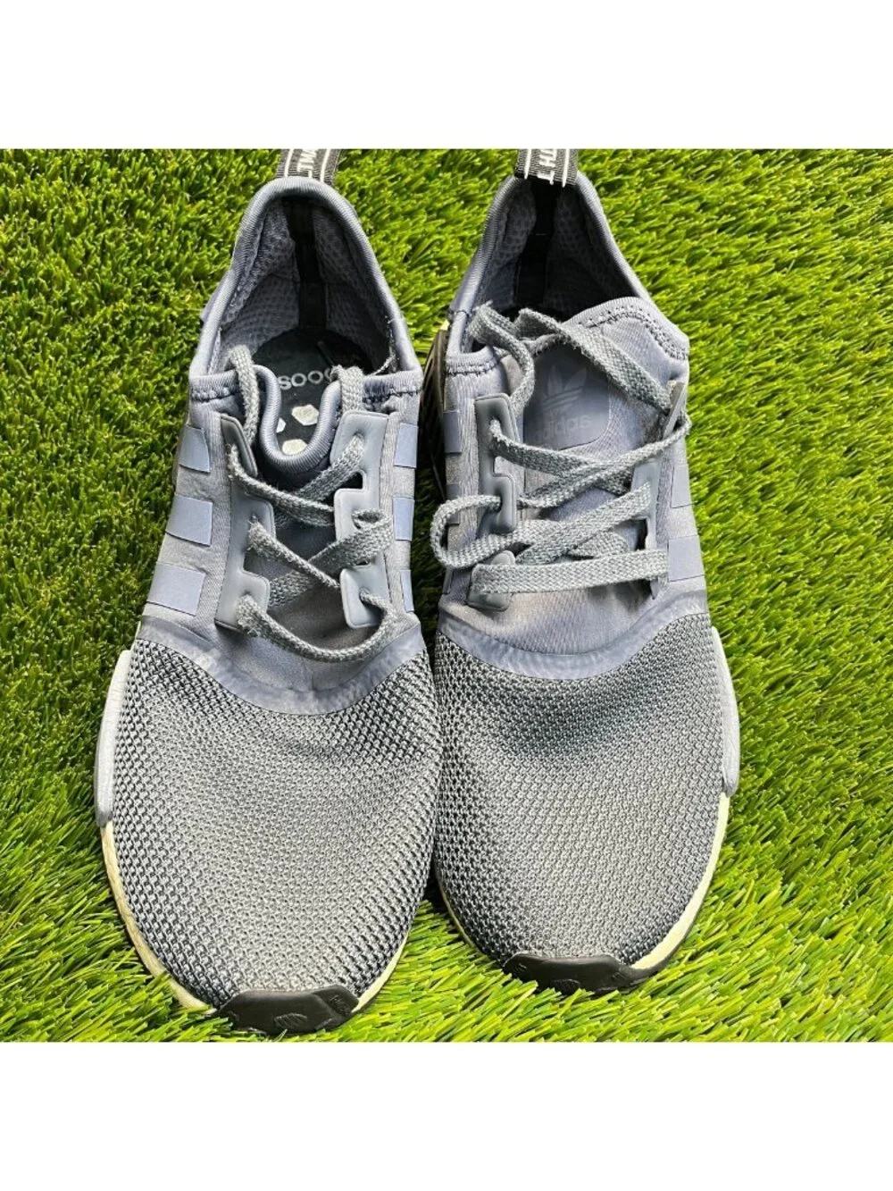 Adidas NMD R1 Mens Size 11 Gray Blue Athletic Running Walking Shoes Sneakers